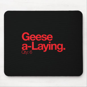 Geese A Laying Q 6 Minimalist 12 Days Of Christmas Mouse Pad