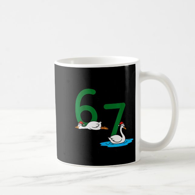 Geese A Laying Swans A Swimming 67 Six Geese Seven Coffee Mug (Right)