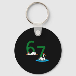 Geese A Laying Swans A Swimming 67 Six Geese Seven Keychain