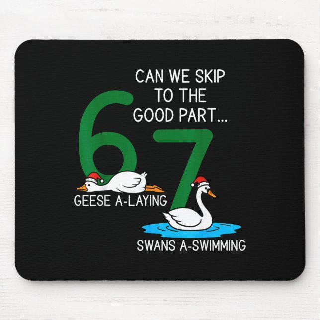 Geese A Laying Swans A Swimming 67 Six Geese Seven Mouse Pad (Front)