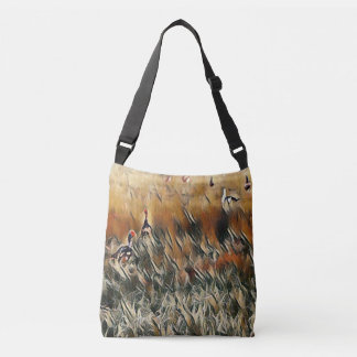 Geese and Duck Roam Art Crossbody Bag