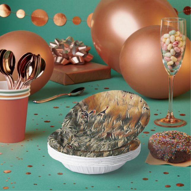 Geese and Duck Roam Art Paper Bowls (Multi)