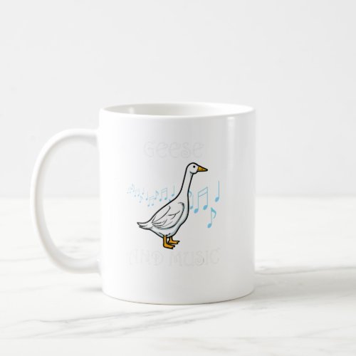 Geese and Music Musician Clef Piano Goose  Coffee Mug