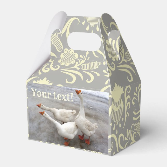 Geese are funny favor boxes (Front Side)