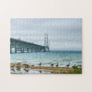 Geese At Mighty Mac Jigsaw Puzzle