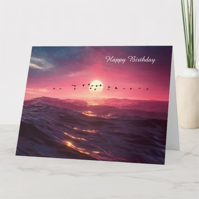 Geese at Sunset Card (Front)