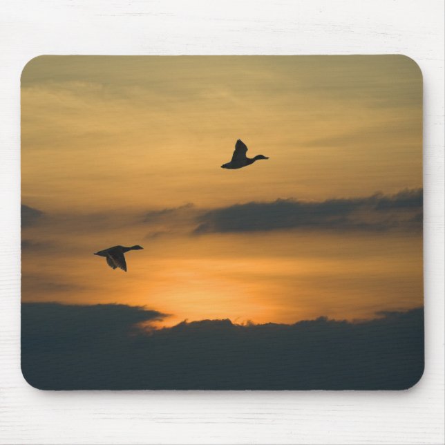 Geese at sunset mouse pad (Front)