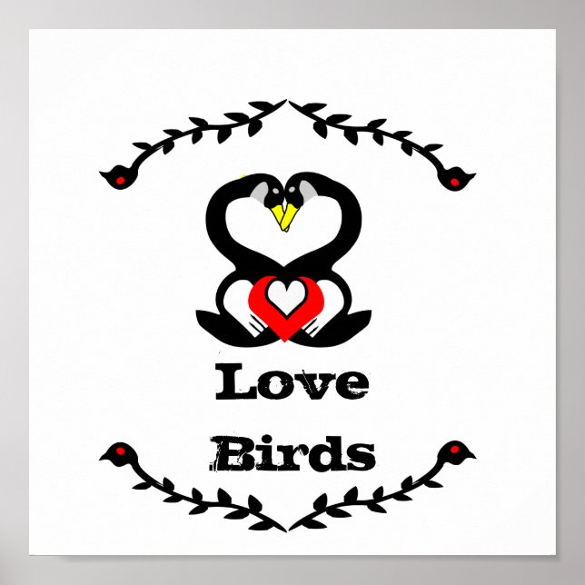 Geese Family Silly Goose Love Birds  Poster (Front)