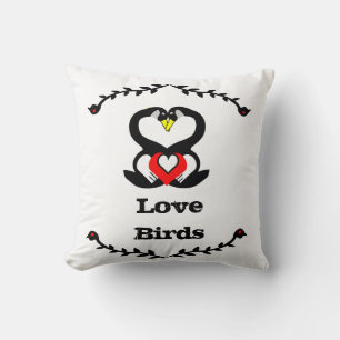 Geese Family Silly Goose Love Birds  Throw Pillow