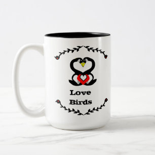 Geese Family Silly Goose Love Birds Two-Tone Coffee Mug