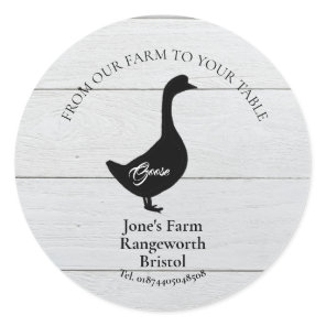 geese farm marketing produce goose eggs classic round sticker