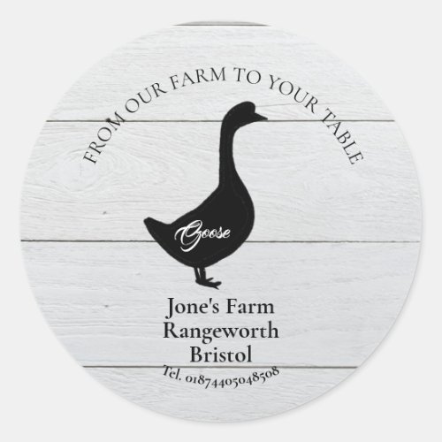 geese farm marketing produce goose eggs classic round sticker