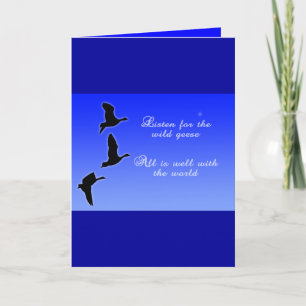 Geese Fly Across The Sky, Listen Birds Holiday Card