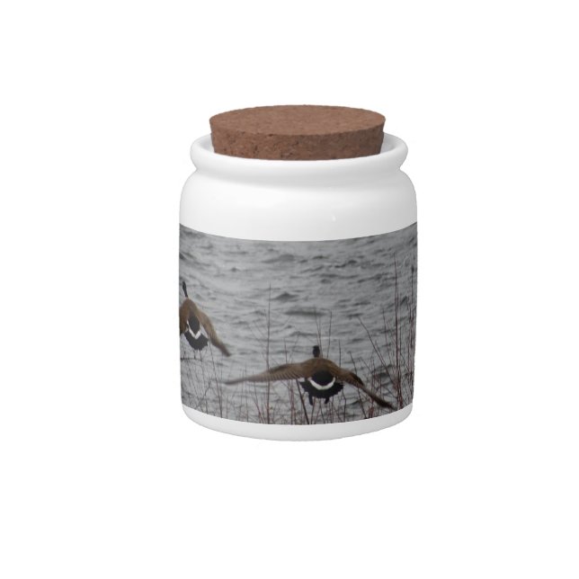 Geese in flight candy jar (Front)