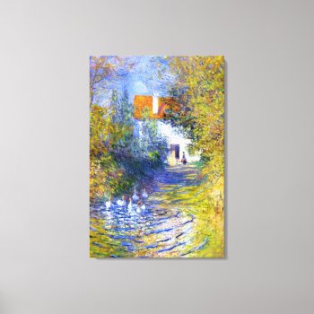 Geese In The Creek Claude Monet Fine Art Canvas Print by monetart at Zazzle