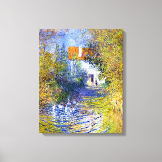 Geese in the Creek Claude Monet Fine Art Canvas Print (Front)