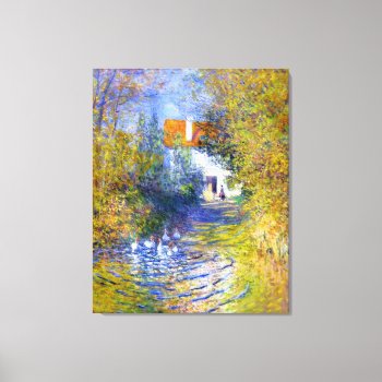 Geese In The Creek Claude Monet Fine Art Canvas Print by monetart at Zazzle
