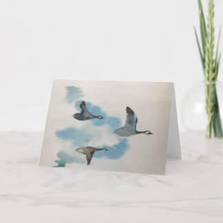 Geese Letterpress Thank You Card