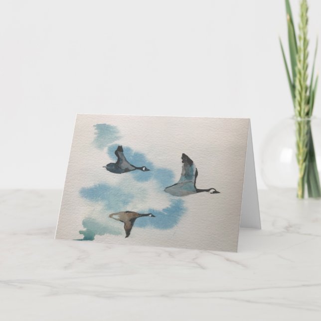 Geese Letterpress Thank You Card (Front)