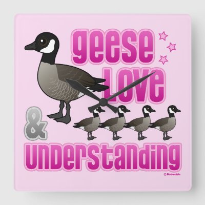 Geese, Love &amp; Understanding Square Wall Clock