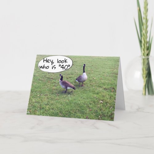 GEESE MAKE FUN OF YOU ON 40th BIRTHDAY Card