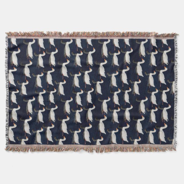 Geese Pattern Throw Blanket (Front)