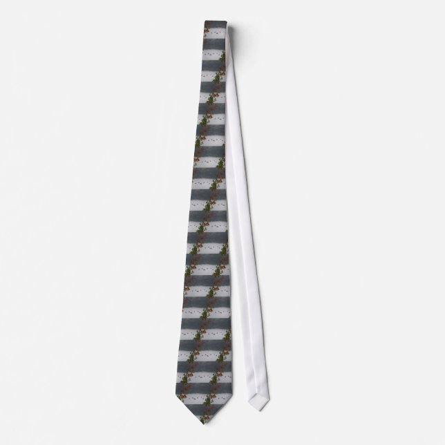 Geese swimming in Autumn, Lake Arrowhead Tie (Front)