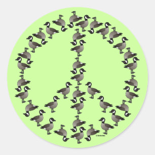 Geese Symbol Classic Round Sticker