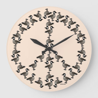 Geese Symbol Large Clock