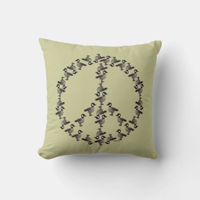 Geese Symbol Throw Pillow