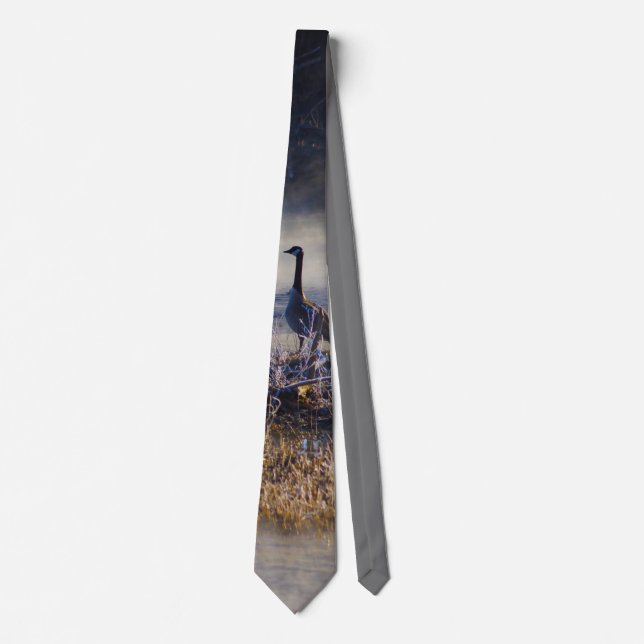 Geese Talking A Break Neck Tie (Front)