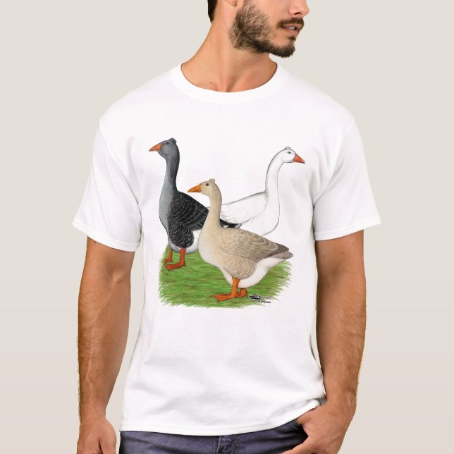 Geese:  Tufted Trio T-Shirt (Front)