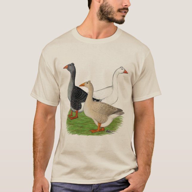 Geese:  Tufted Trio T-Shirt (Front)