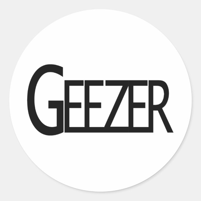 Geezer Classic Round Sticker (Front)
