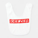 Geezer Stamp Baby Bib