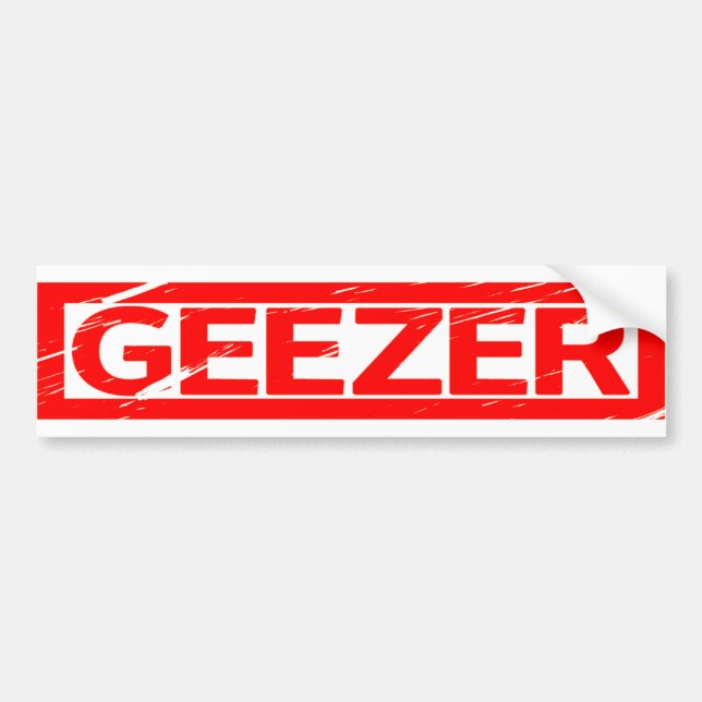 Geezer Stamp Bumper Sticker (Front)
