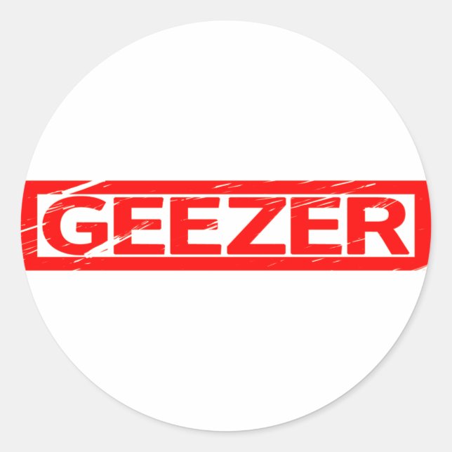 Geezer Stamp Classic Round Sticker (Front)