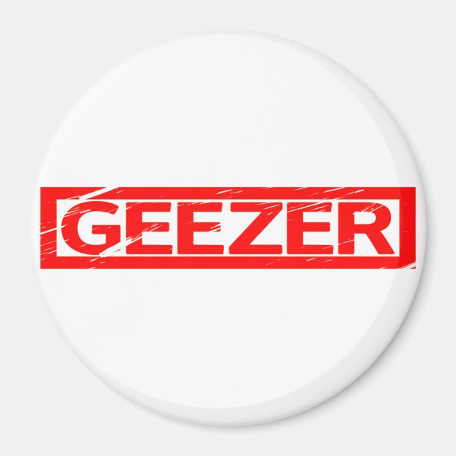 Geezer Stamp Magnet (Front)