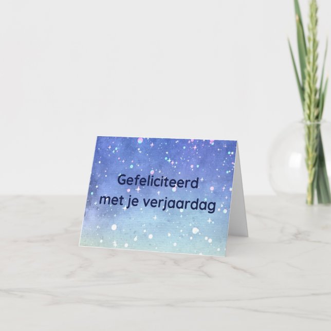 Gefeliciteerd met je verjaardag, Dutch birthday  Card (Front)