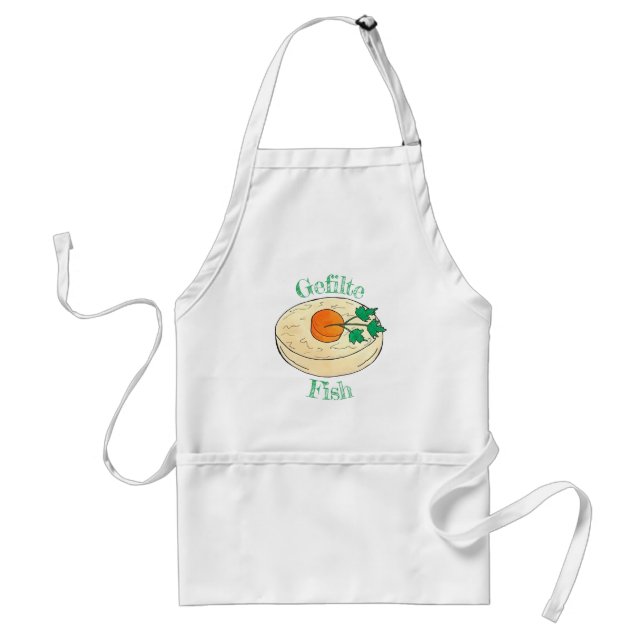 Gefilte Fish Jewish Holidays Shabbat Passover Food Adult Apron (Front)