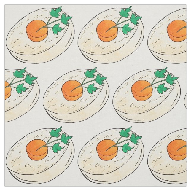Gefilte Fish Jewish Holidays Shabbat Passover Food Fabric (Swatch)