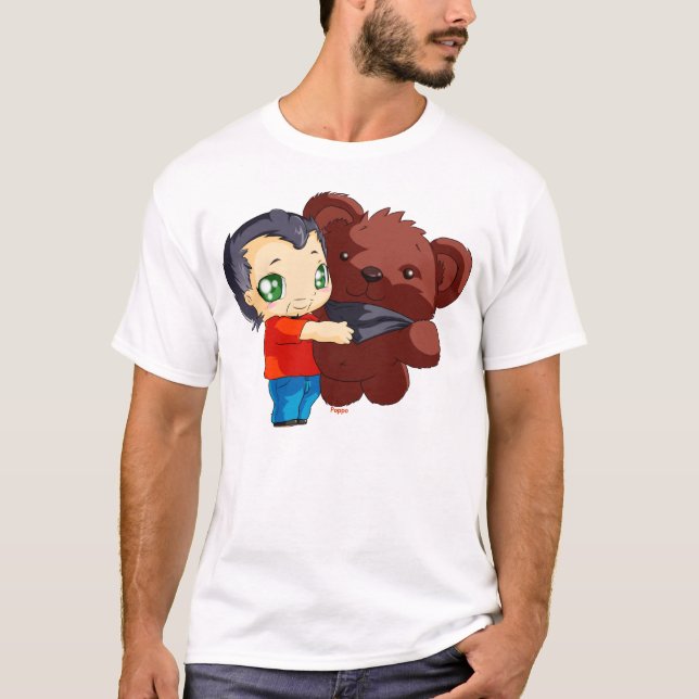 Gege and his teddy bear t-shirt (Front)