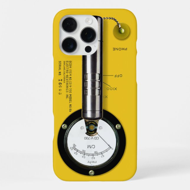 Geiger Counter CD V-700 Iphone Case (Back)