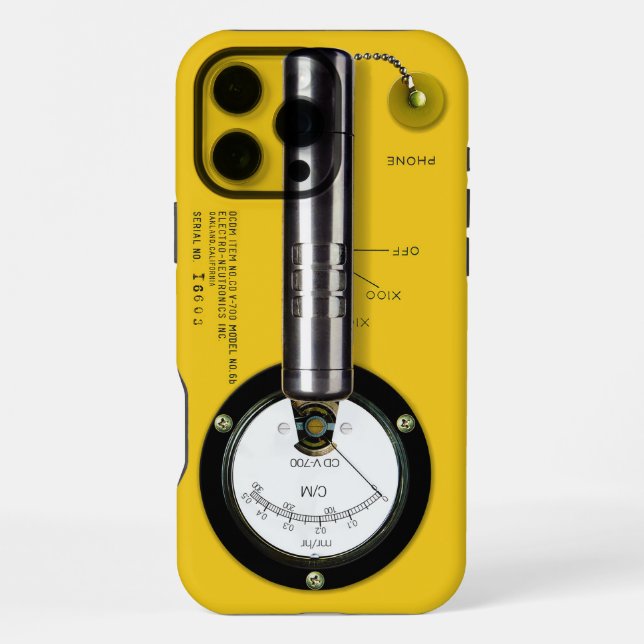 Geiger Counter CD V-700 Iphone Case (Back)