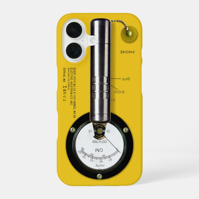 Geiger Counter CD V-700 Iphone Case (Back)
