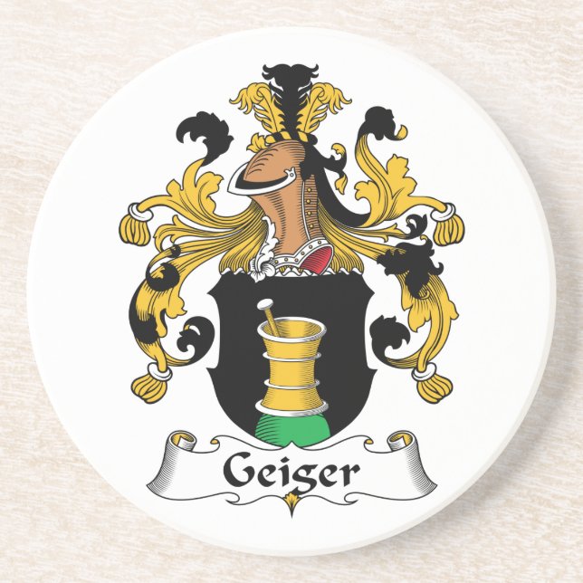 Geiger Family Crest Coaster (Front)