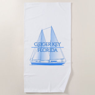 Geiger Key Coastal Nautical Sailing Sailor Beach Towel