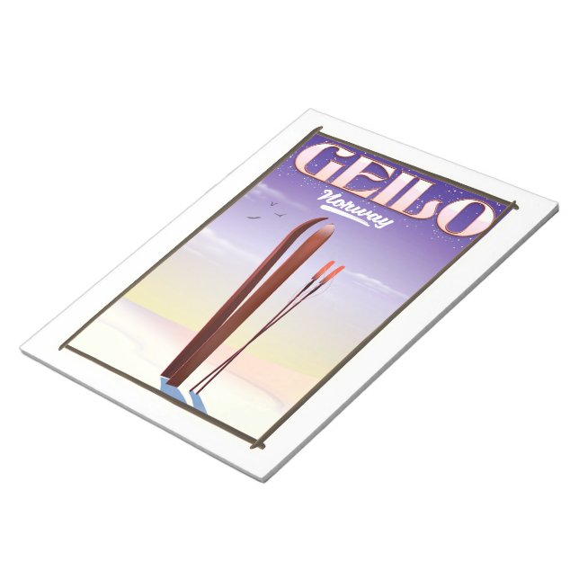 Geilo , Norway ski travel poster Notepad (Angled)