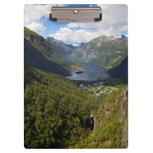 Geiranger Fjord landscape Norway Clipboard
