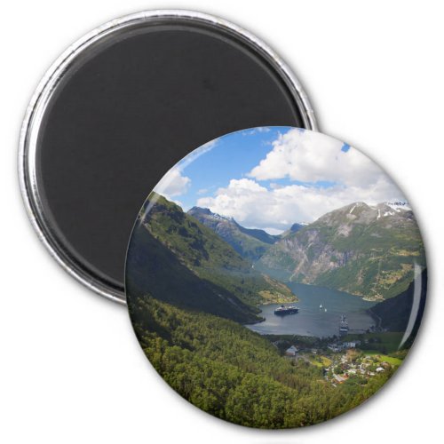 Geiranger Fjord landscape Norway Magnet